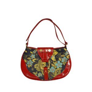 Vanity red and tripical print crossbody